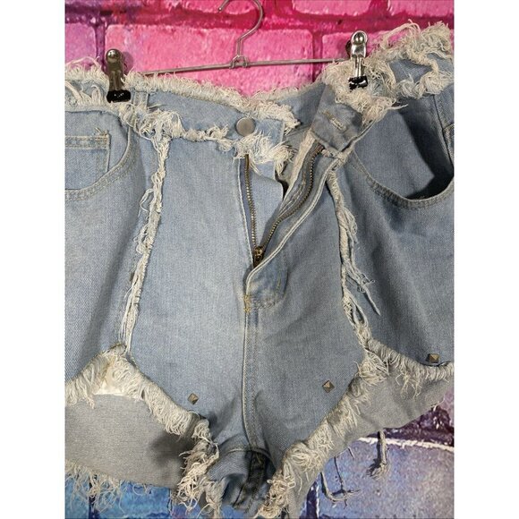 Jean Shorts Shein Woman Zero XL Distressed - Picture 3 of 5